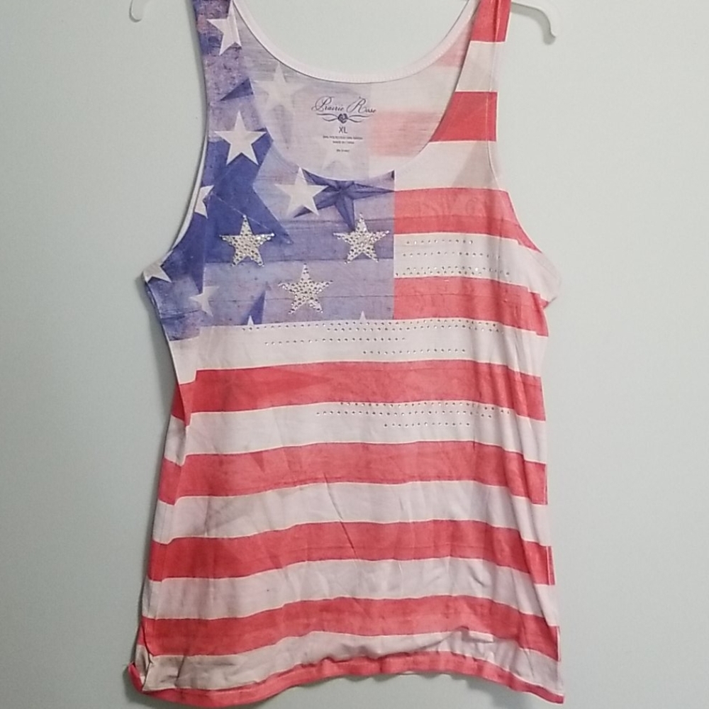 Red white and blue tank